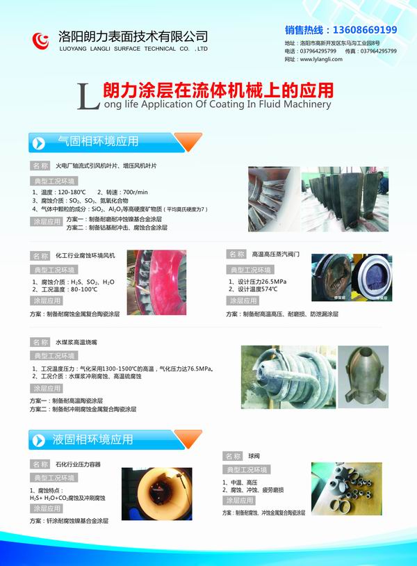 朗力涂层在流体机械上的应用